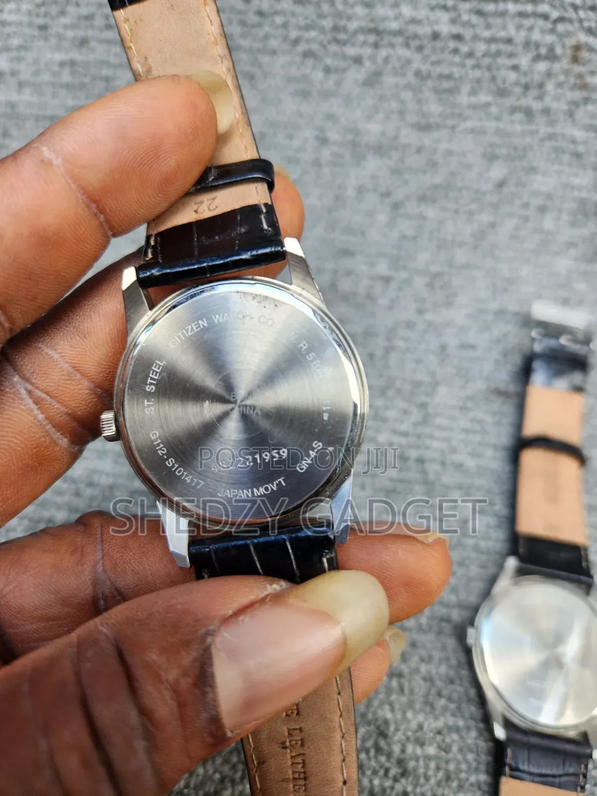 Citizen Quartz Mens Watch, Stainless Steel With Leather Strap