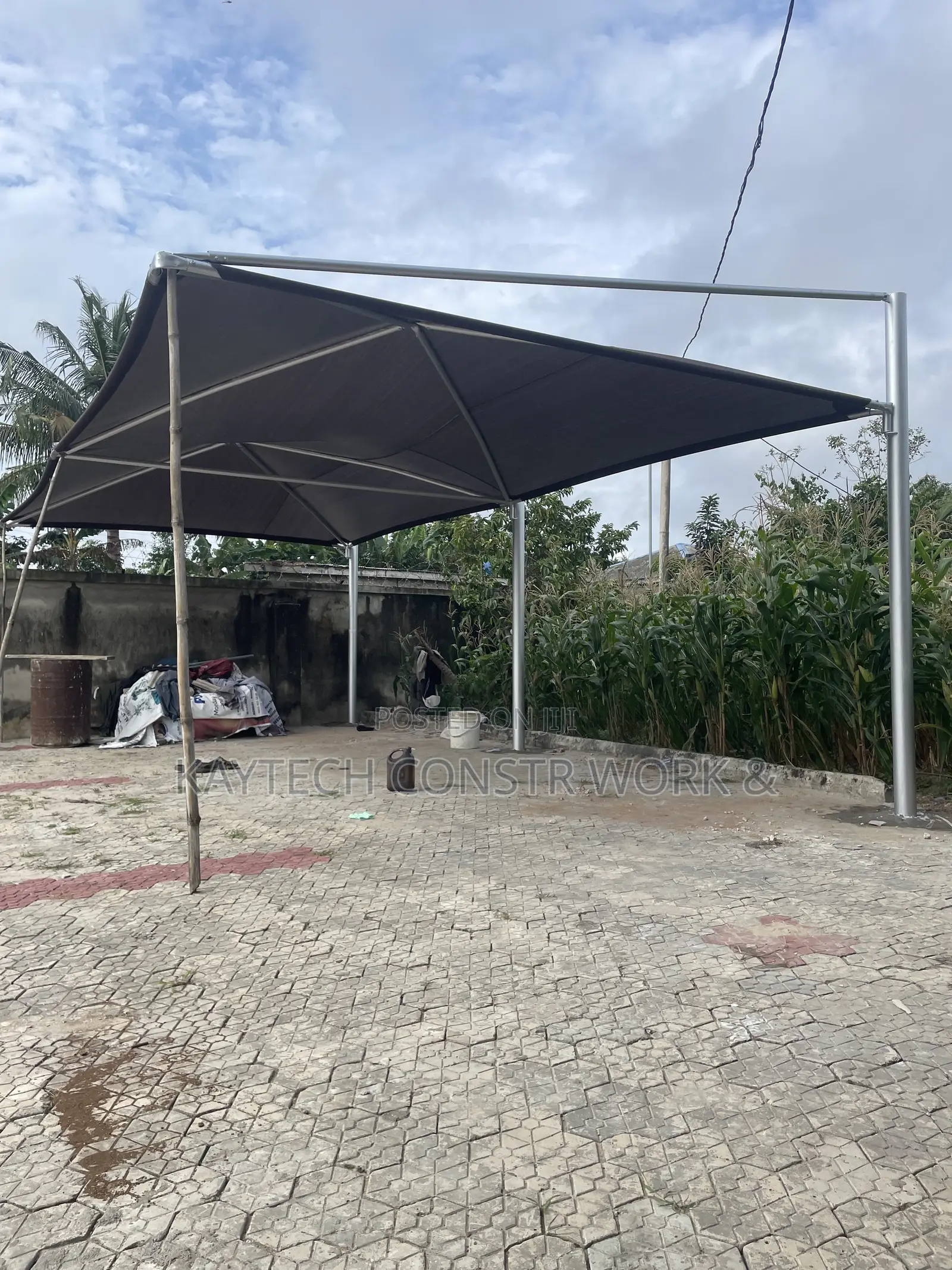 Elegant Chocolate Carports Sectional Cover Shade