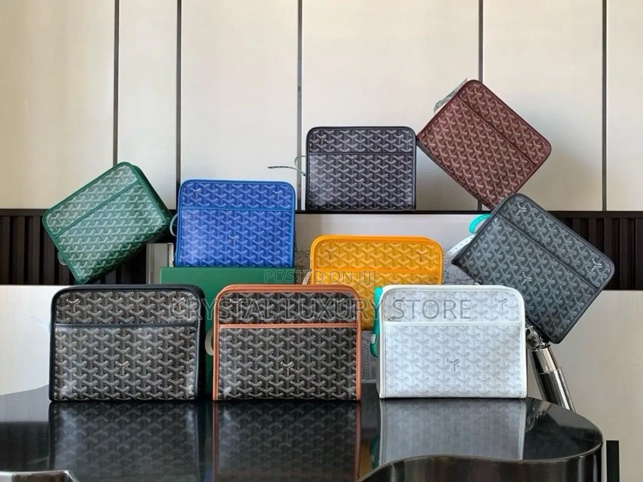 Goyard Quality Luxury Men Genuine Leather Purse