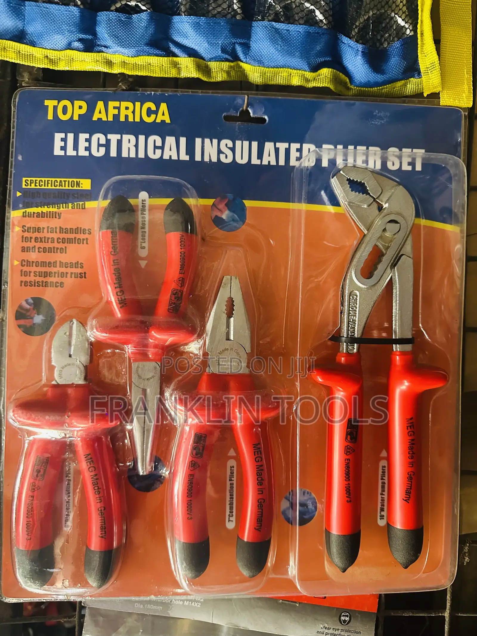 4-Pieces Electrical Insulated Plier Set