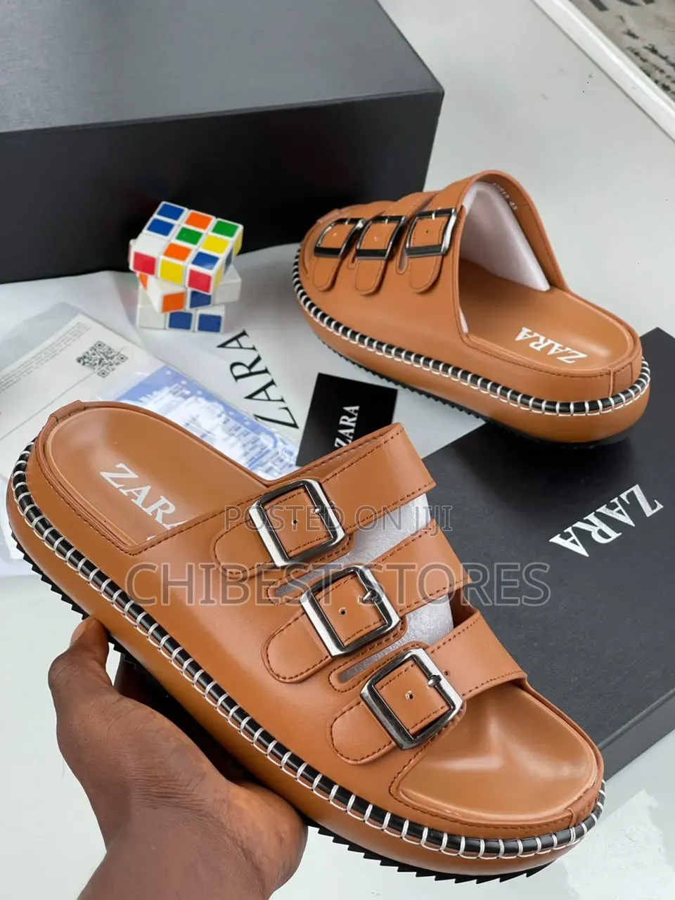 Zara Pure Original Leather Slippers
