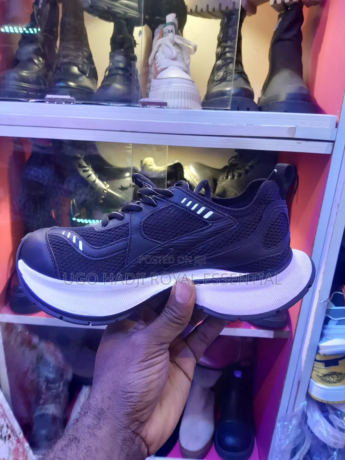 Brand New Men's Chunky Sole Mesh Sneakers – All Black