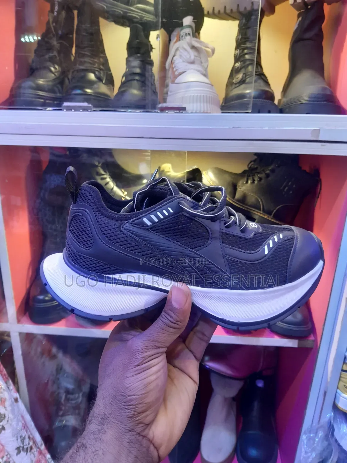 Brand New Men's Chunky Sole Mesh Sneakers – All Black