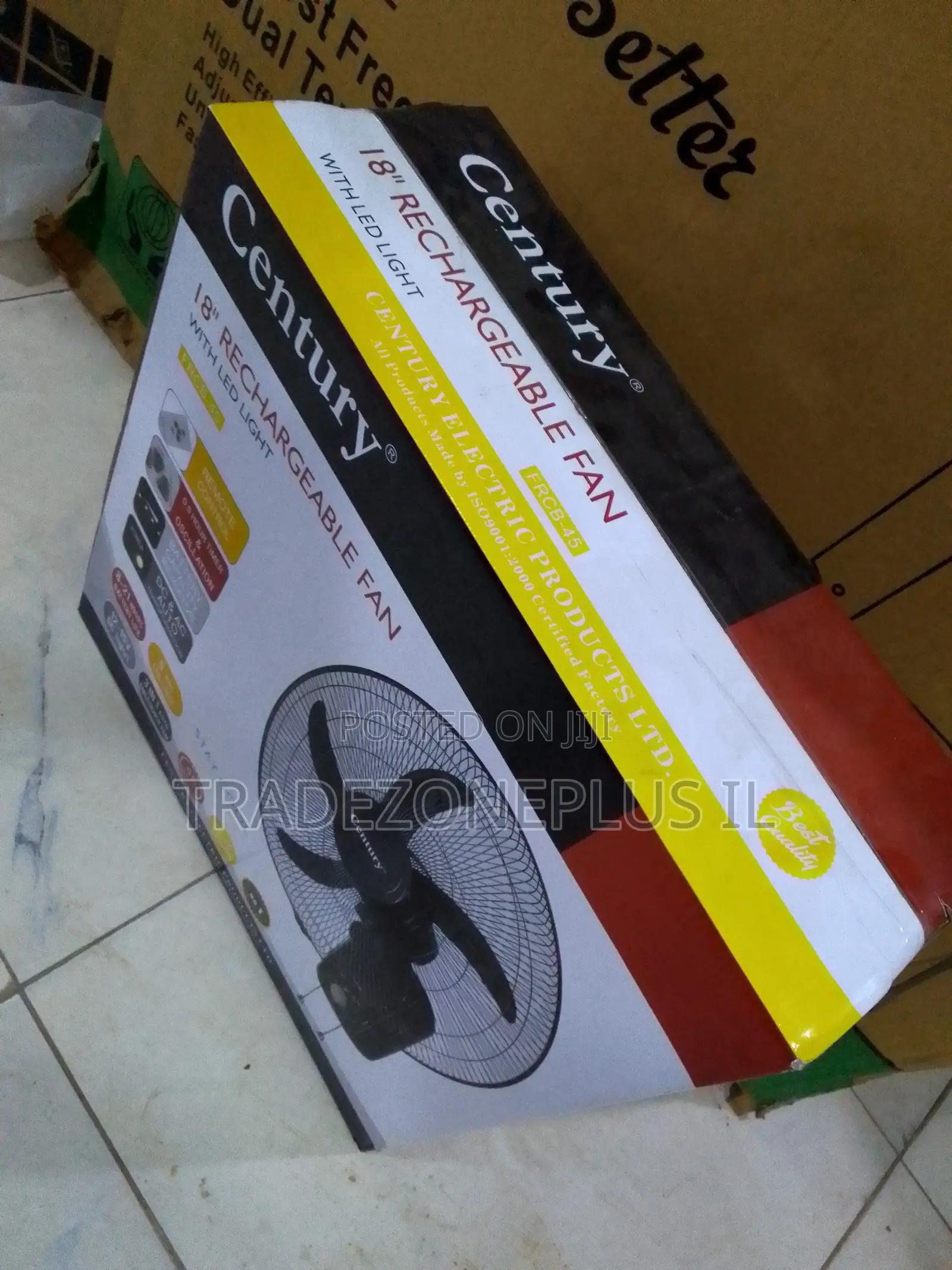 Century Electric Fan With Rechargeable Battery