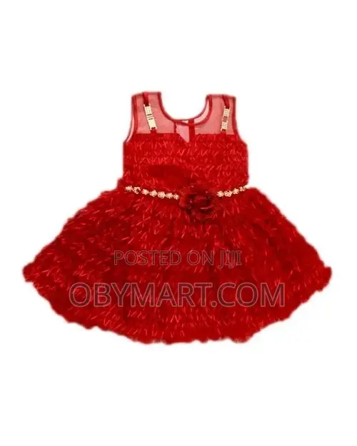 Cute Red Rose Baby Gown