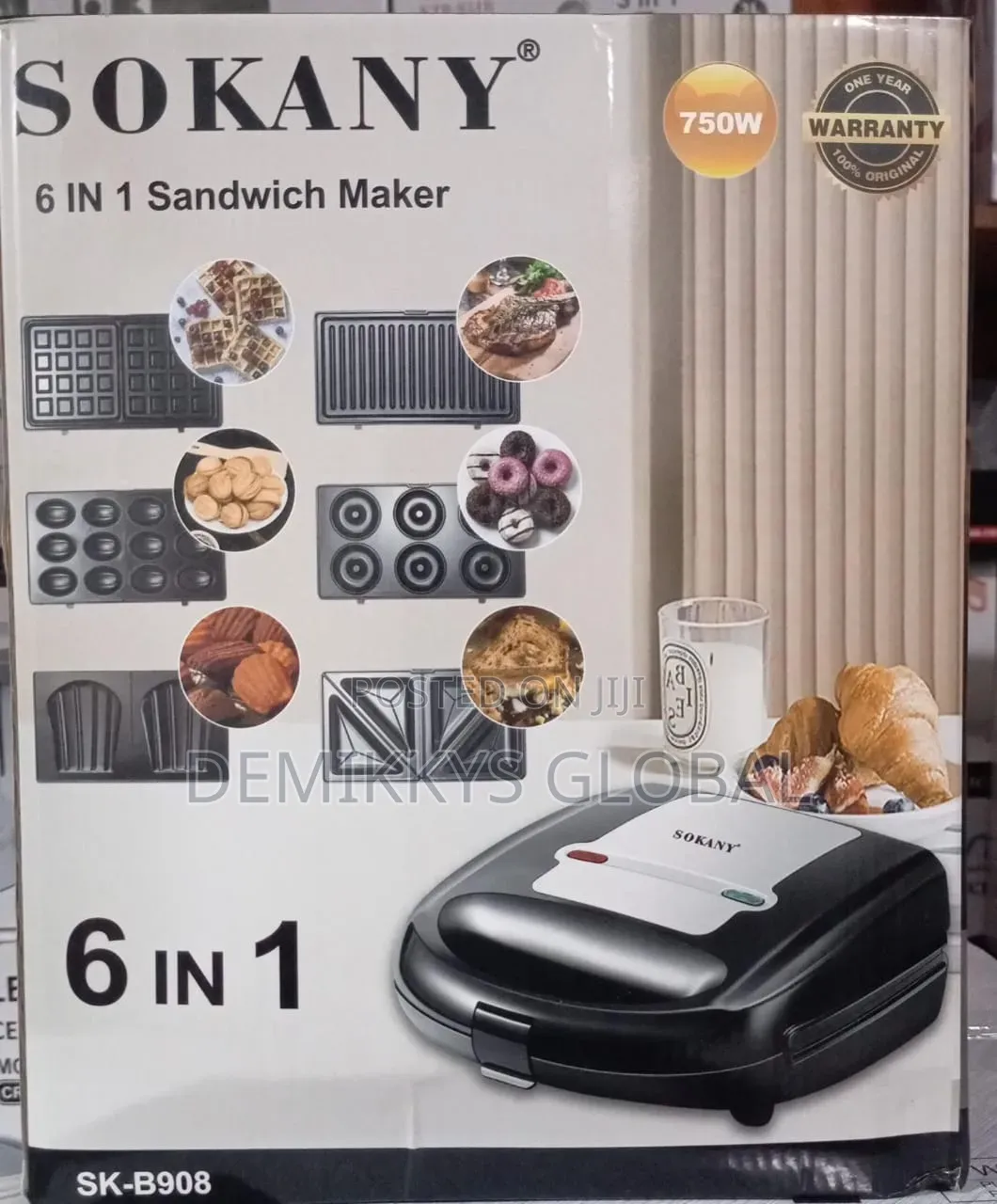 Sokany 6 in 1 Sokany 6 in 1 Sandwich Maker P