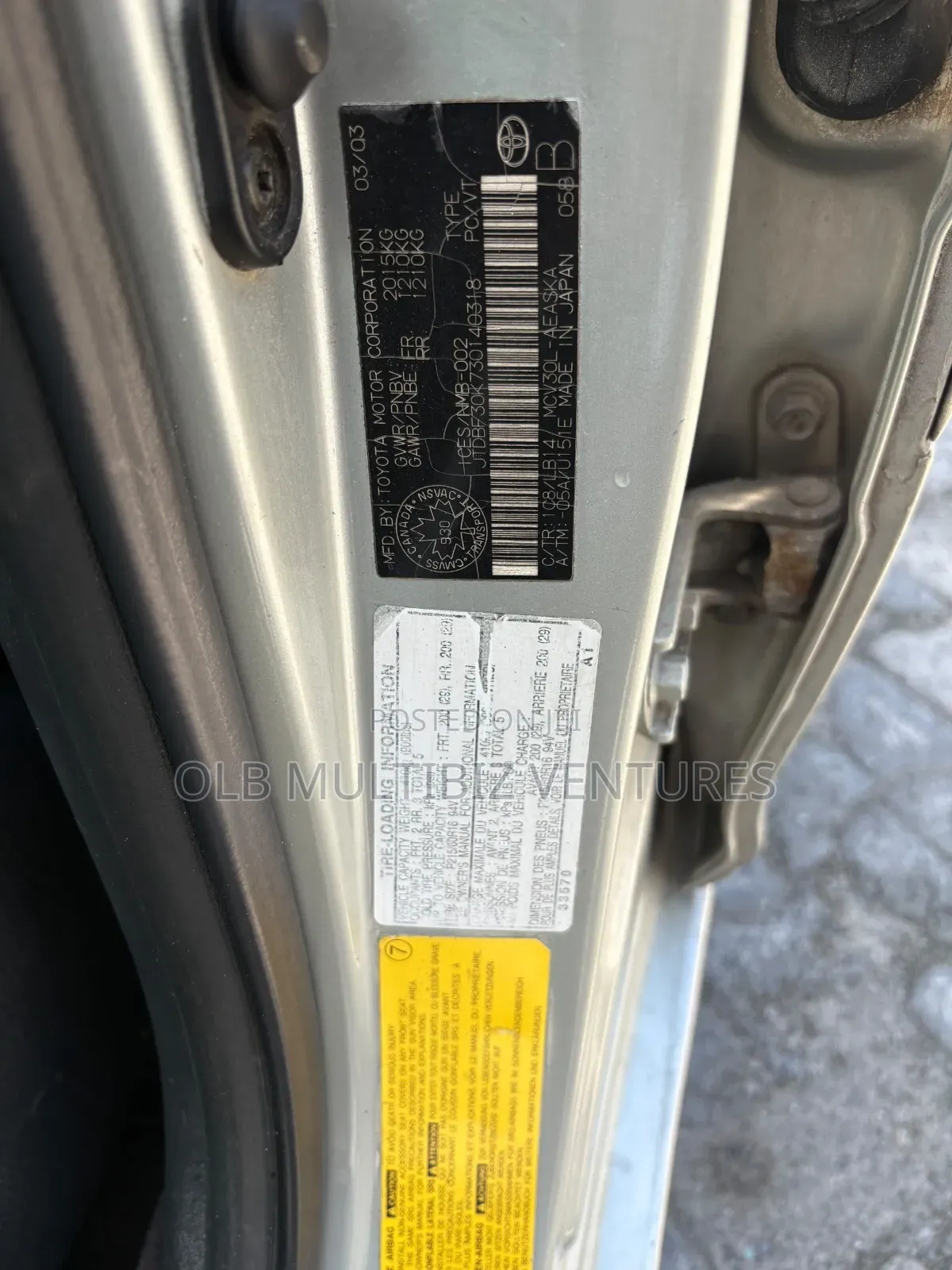 Toyota Camry 2003 Silver