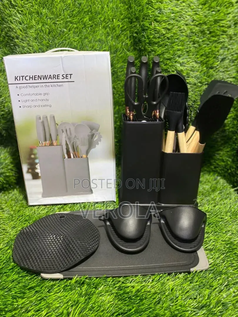 New All-in-One Premium Silicone Utensil Stainless Steel Knife Set