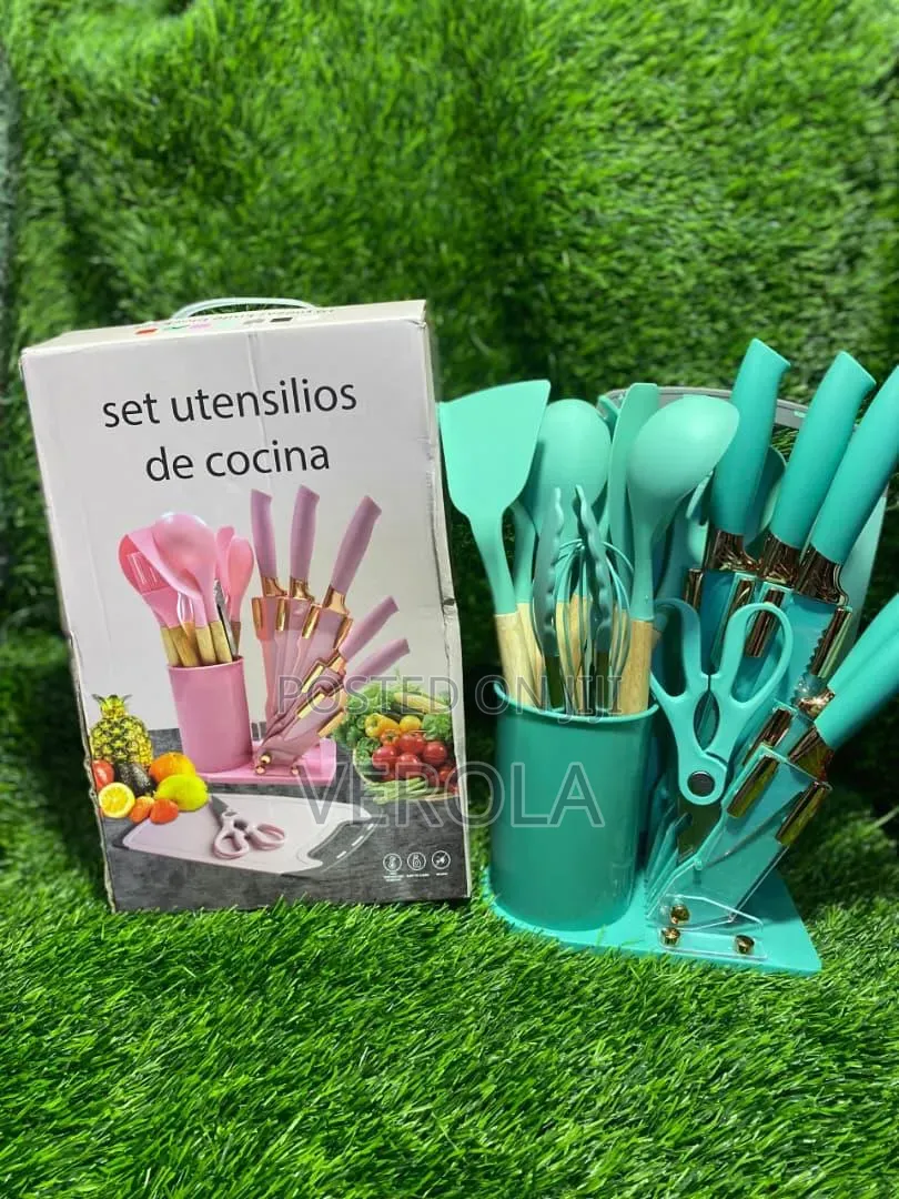 All-in-One Premium Silicone Cooking Utensil Knife Set With Holder
