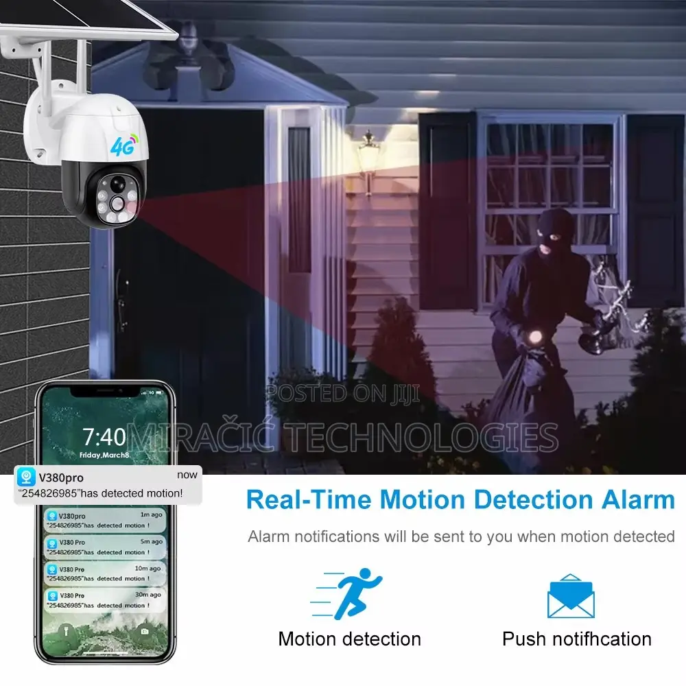 Single Lens 4G Solar CCTV Camera V380