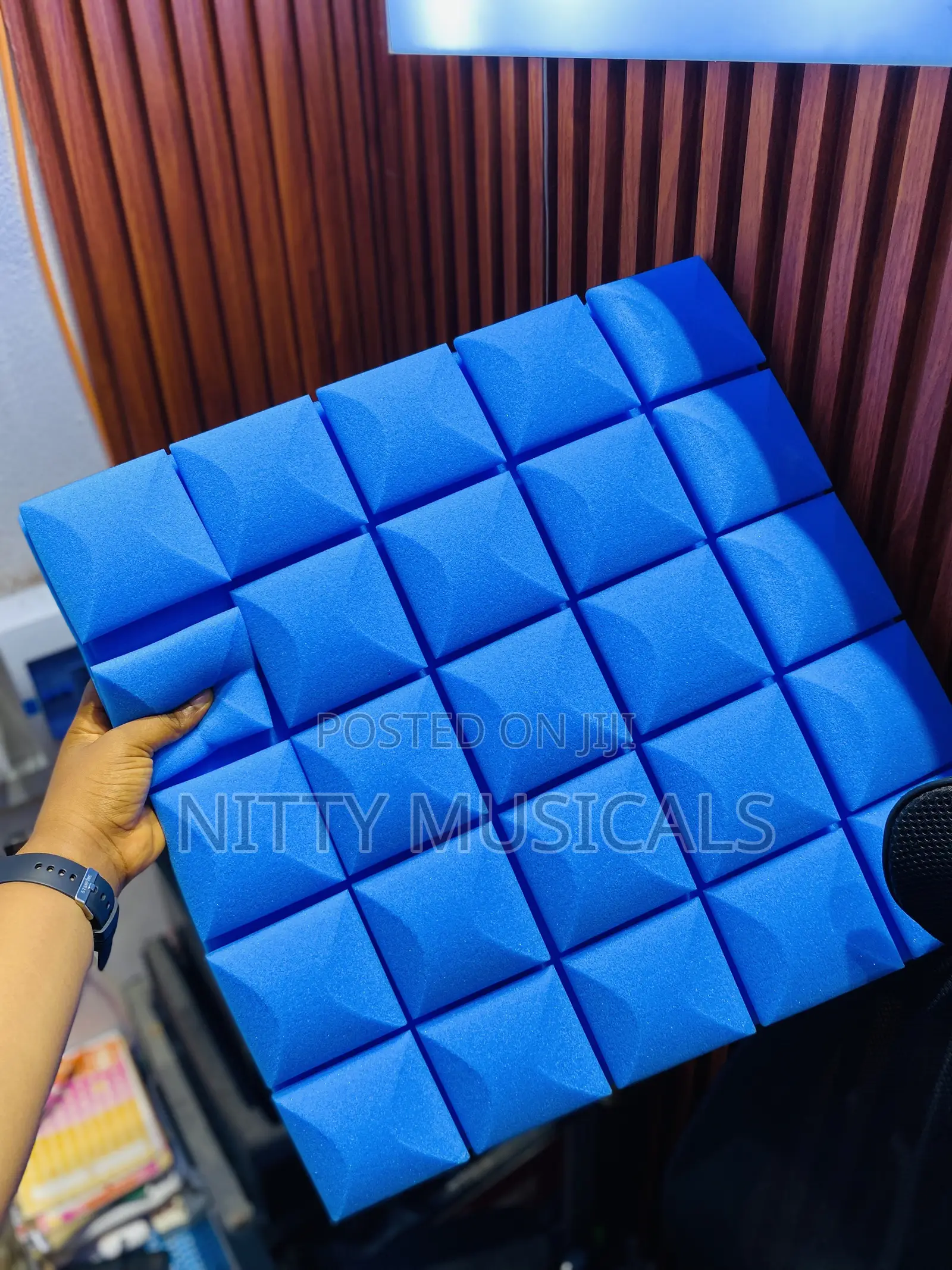 Acoustic Foam Soundproof Panel Blue(10pcs in Pack