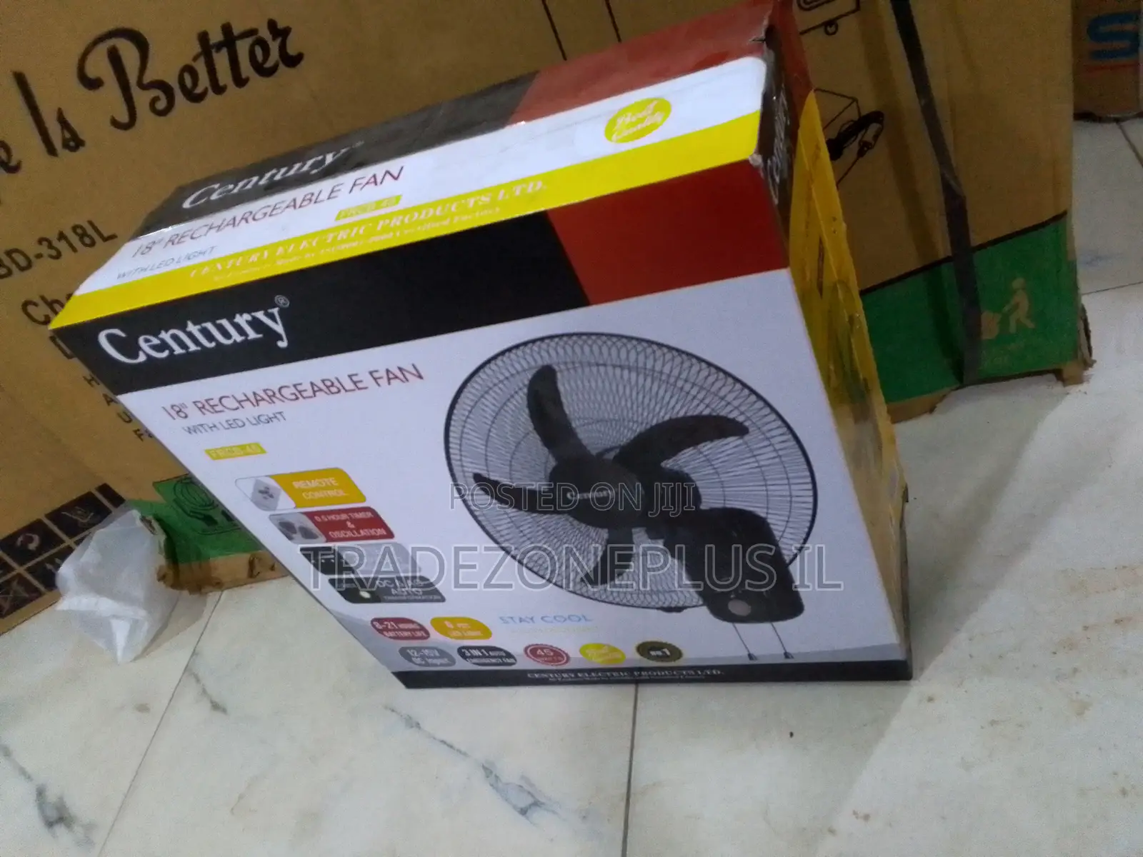 Century 45W Rechargeable Fan for Hot Weather