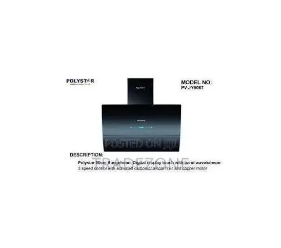 Polystar 90CM Tempered Glass Range Hood PV-JY9067
