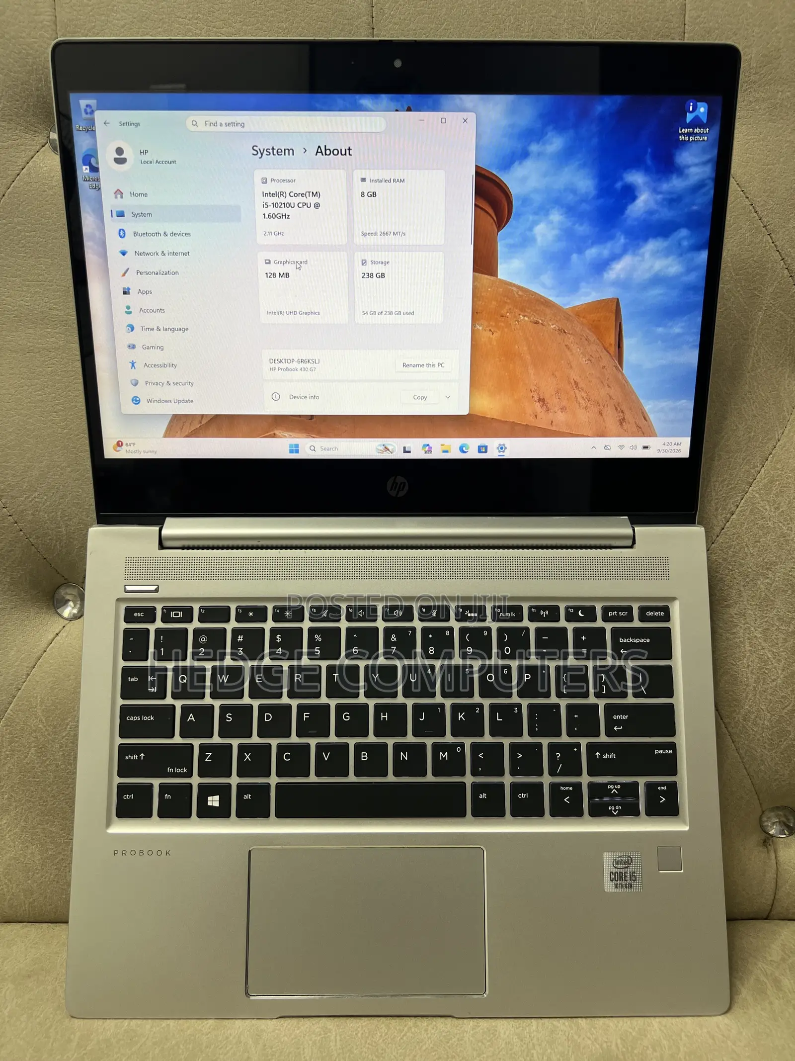 Laptop HP ProBook 430 G7 8GB Intel Core i5 SSD 256GB