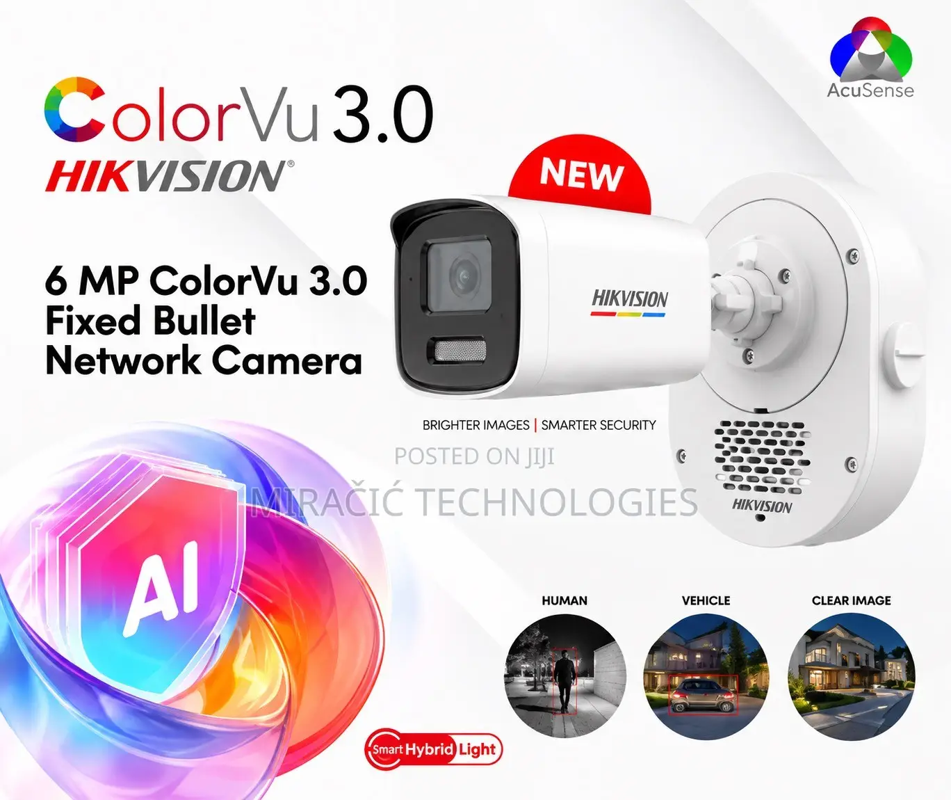 Hikvision 6 MP ColorVu 3.0 Fixed Bullet IP Camera