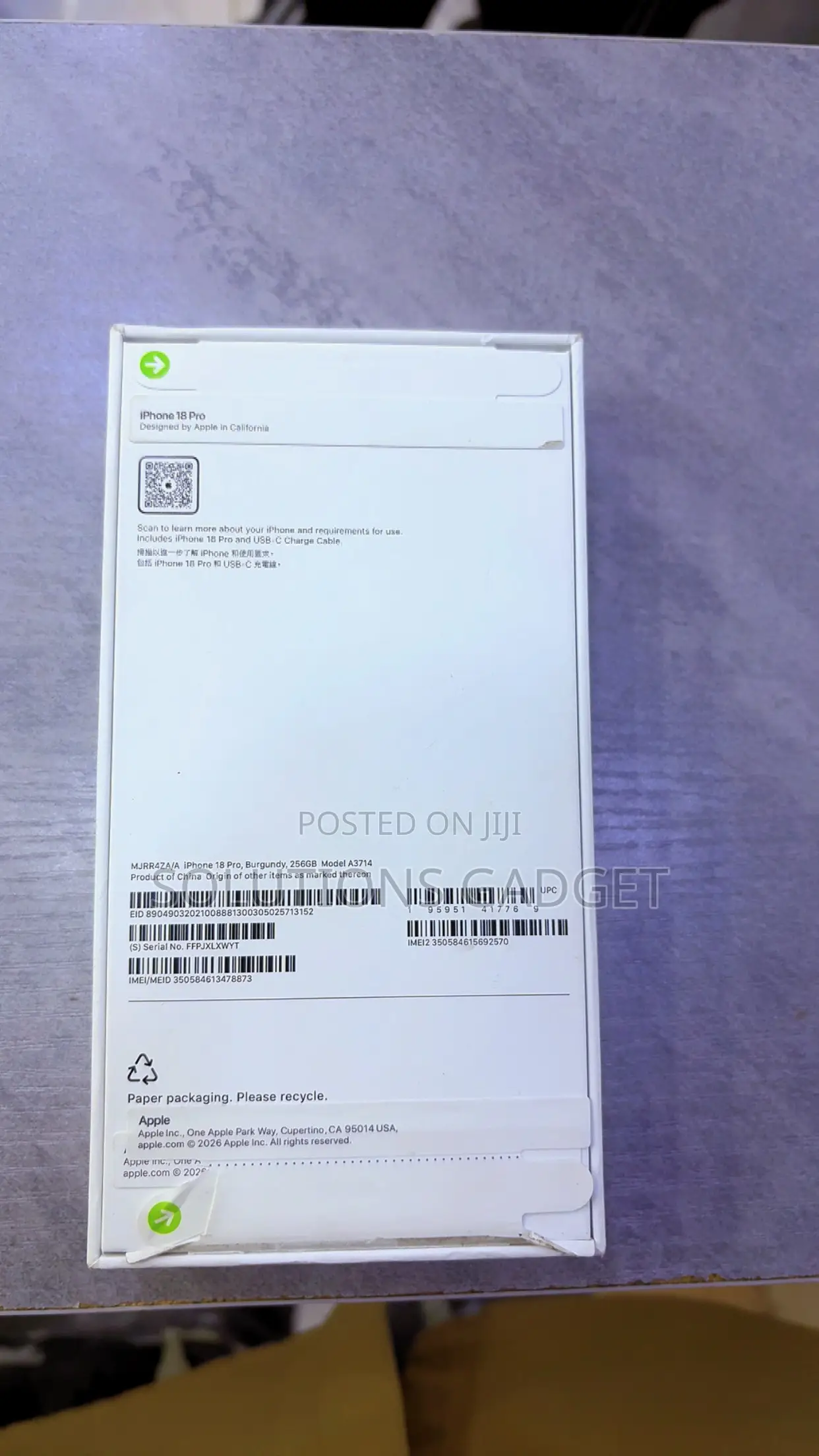 New Apple iPhone 18 Pro 256 GB Bronze