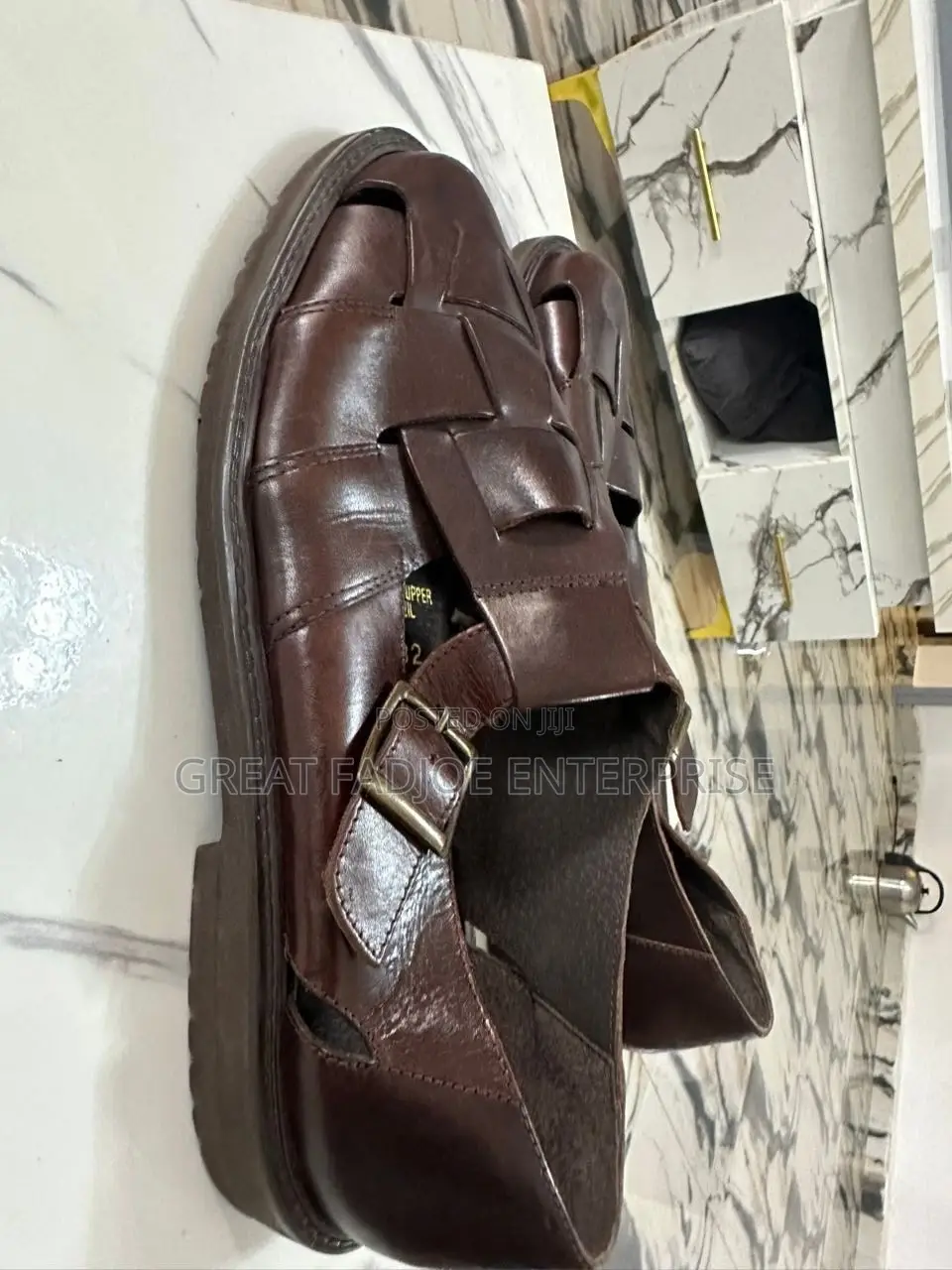 Classic Men’s Chocolate Brown Leather Sandals