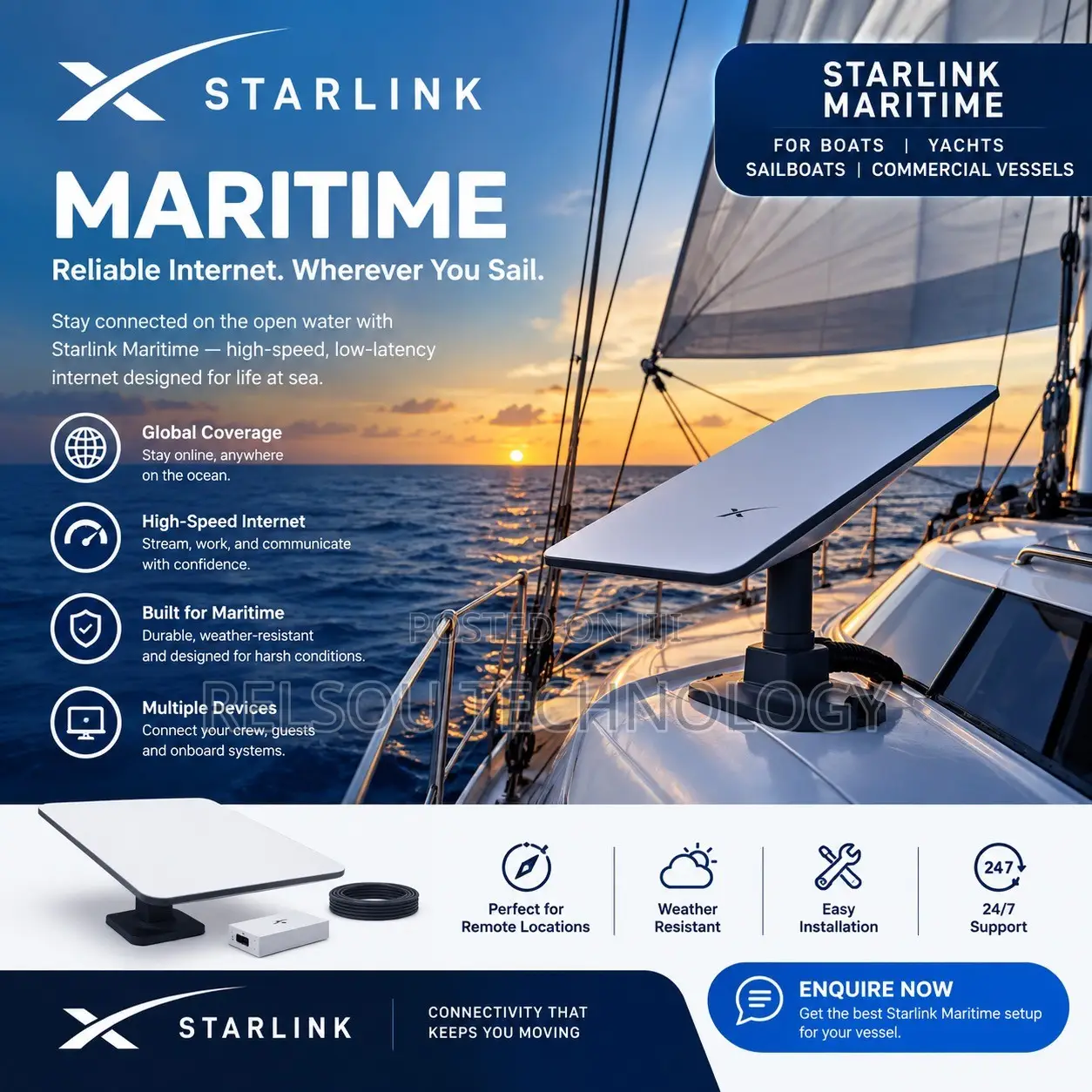 Starlink Marine | Starlink Vessel