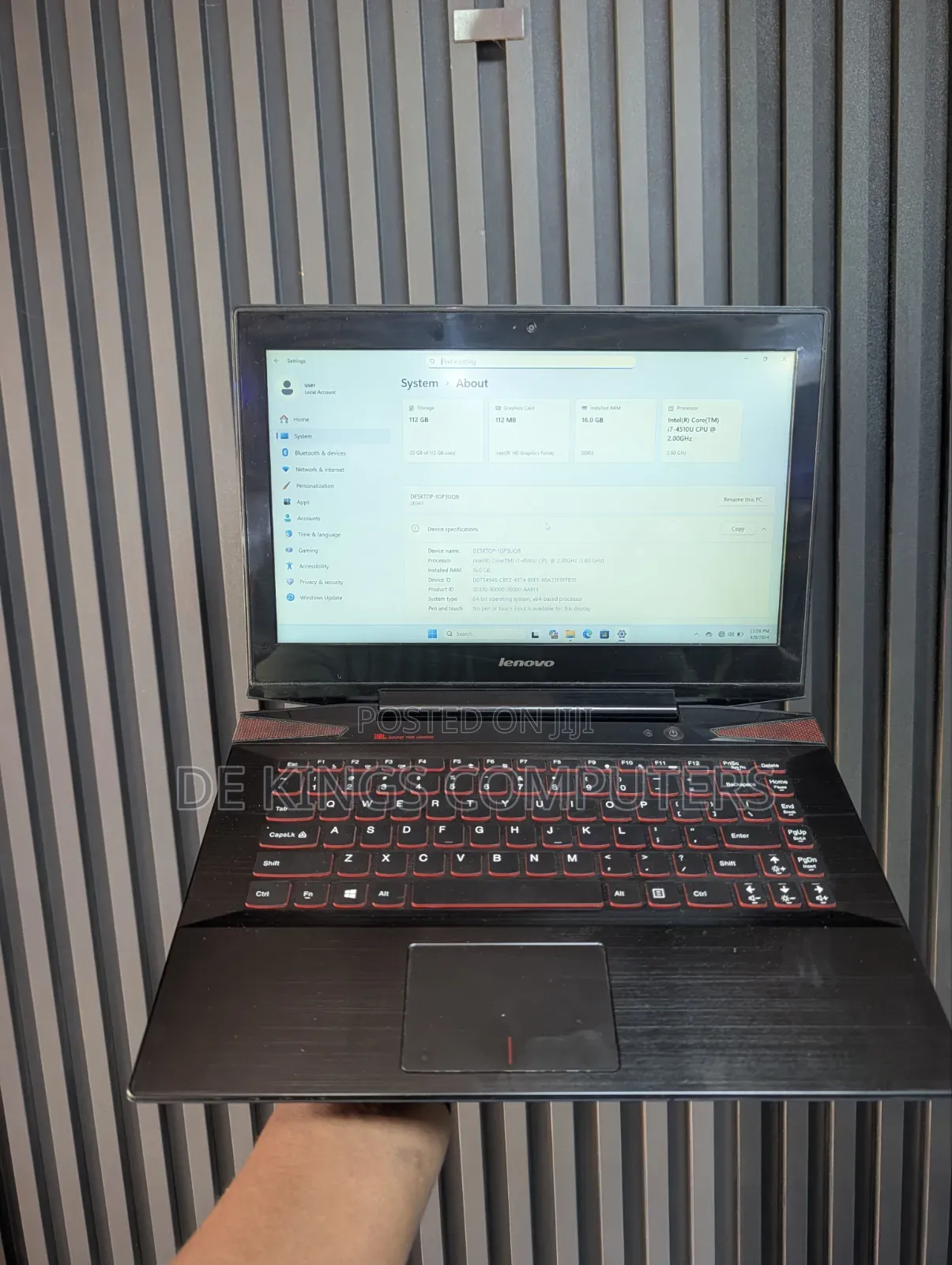 Laptop Lenovo 16GB Intel Core i7 SSD 128GB