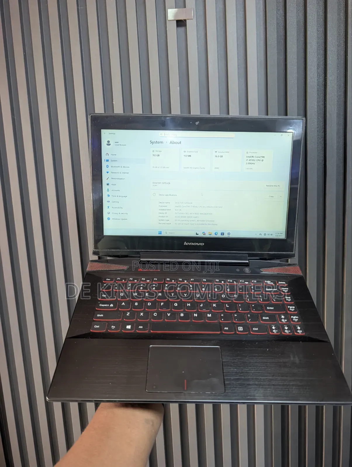 Laptop Lenovo 16GB Intel Core i7 SSD 128GB