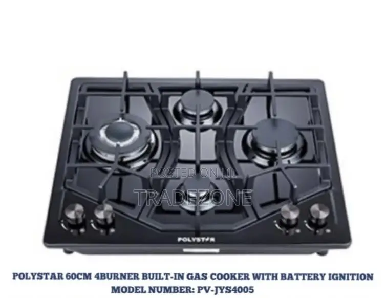 Polystar 60CM 4 Burner Built-in Gas Hob | PV-JYS4005