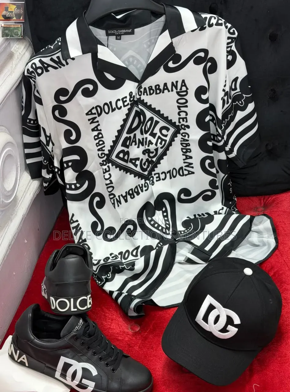 *High Quality Luxury D G Slick Shirt Sneakers Combo Available Now