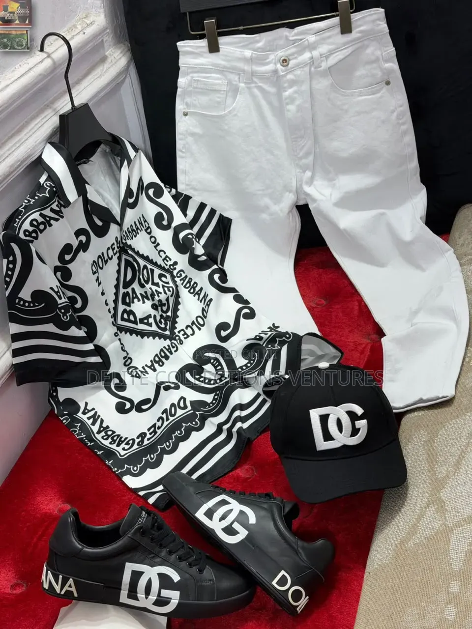 *High Quality Luxury D G Slick Shirt Sneakers Combo Available Now