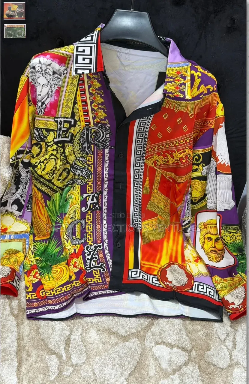 *High Quality Luxury Design Versace Slick Shirt Available
