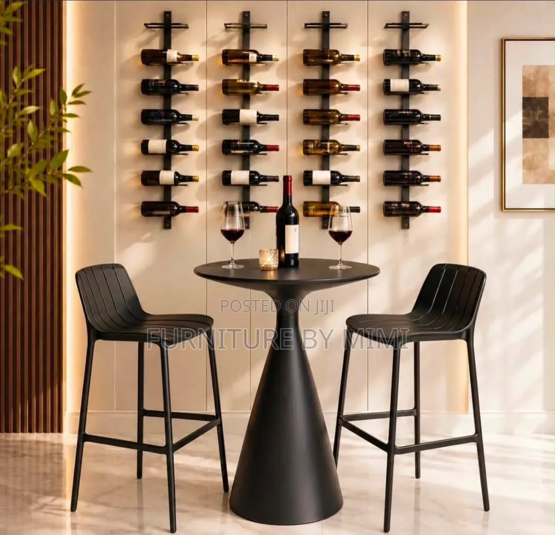 Modern Cone-Base Bar Table 2 Stools Set – Vibrant Waterproof