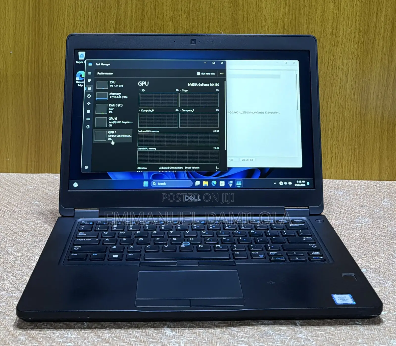 Laptop Dell Latitude 5491 16GB Intel Core i7 SSD 256GB