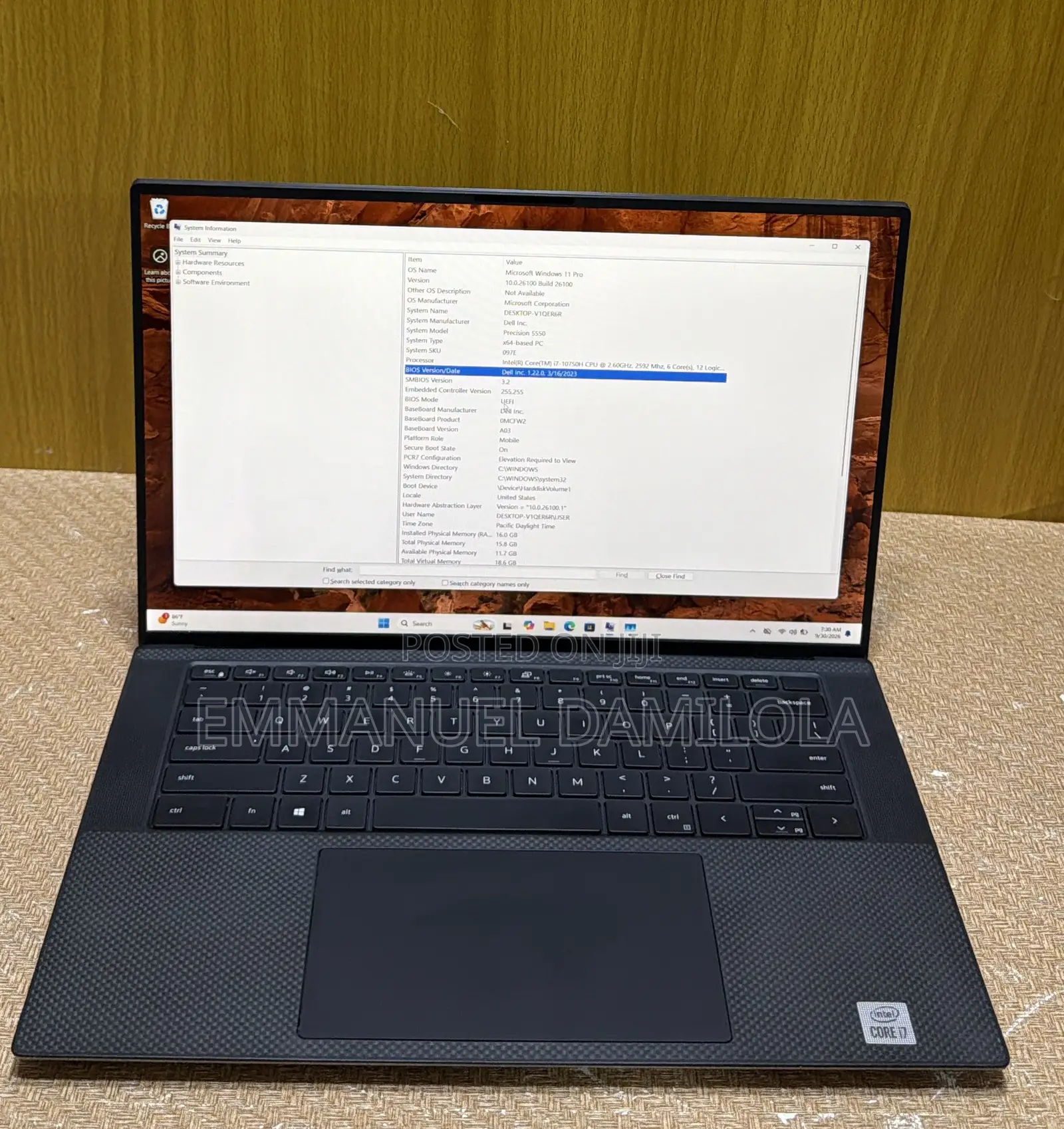 Laptop Dell Precision 5550 16GB Intel Core i7 SSD 512GB