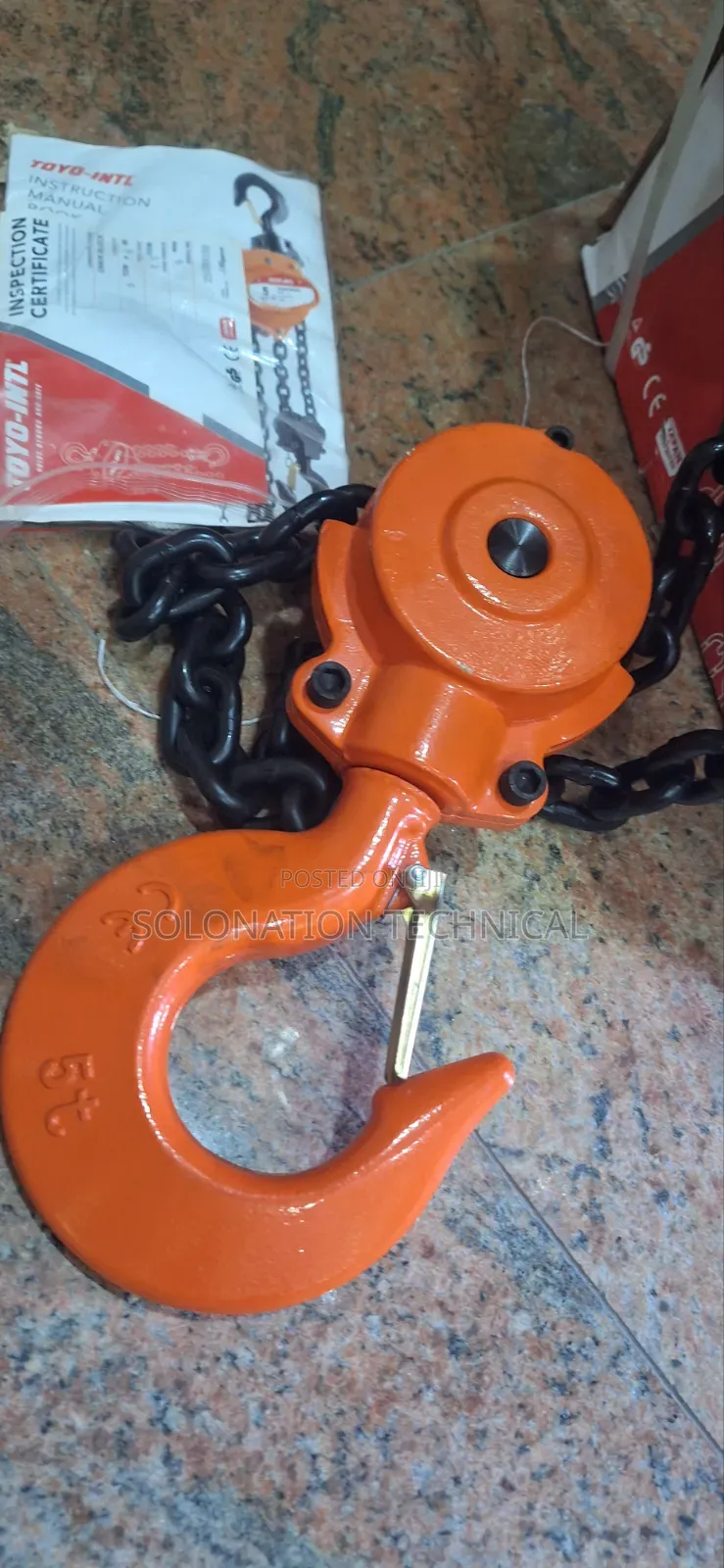 5ton Toyo Chain Block 6mtrs Original Equipment