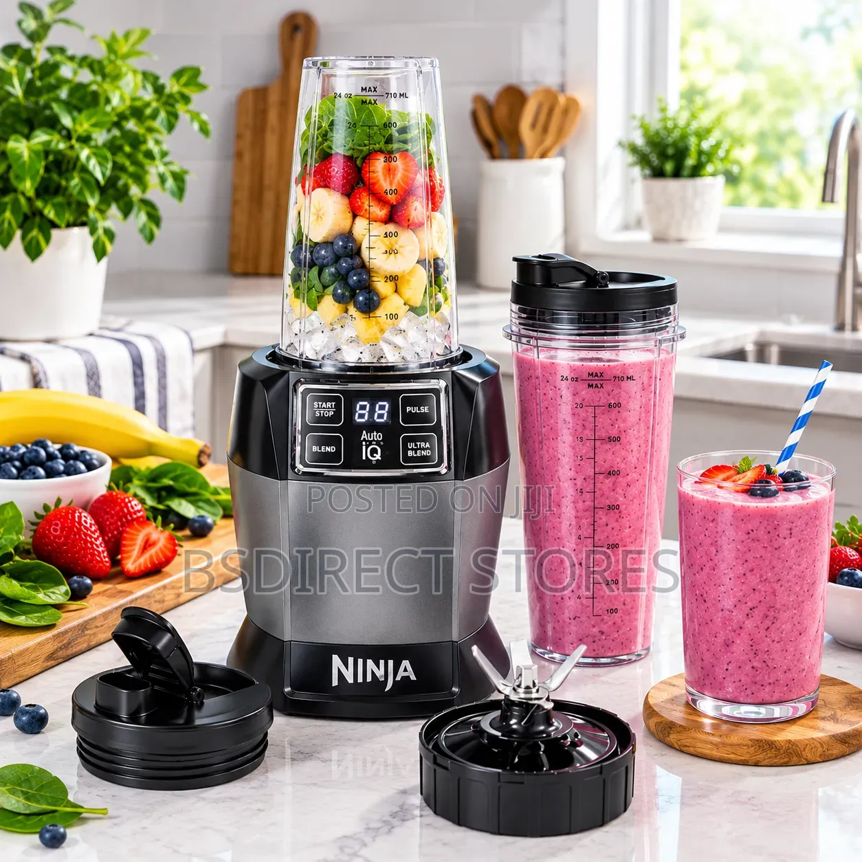 Ninja Personal Blender With Auto-Iq - BN495UK 2 X 700ml Cups