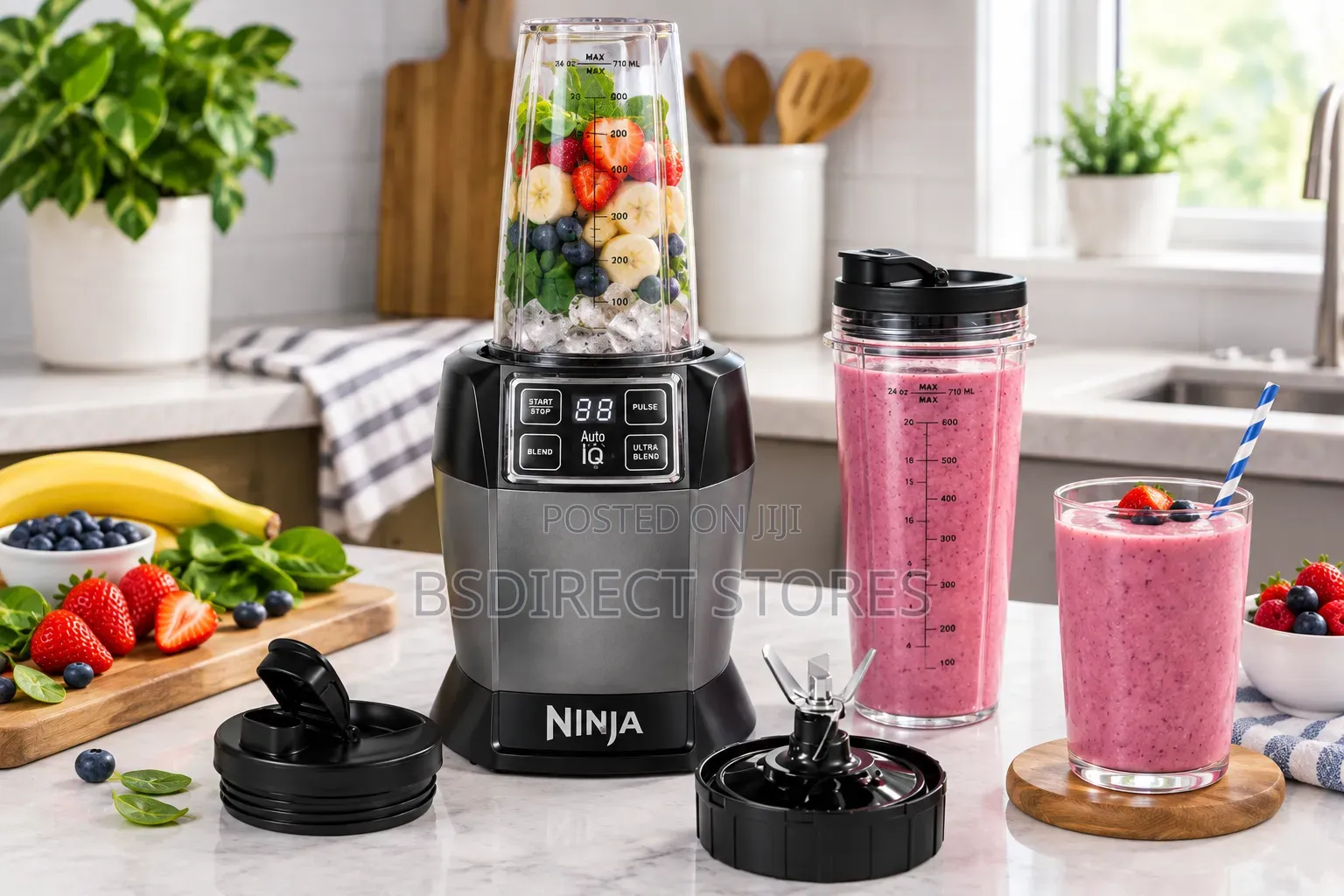 Ninja Personal Blender With Auto-Iq - BN495UK 2 X 700ml Cups