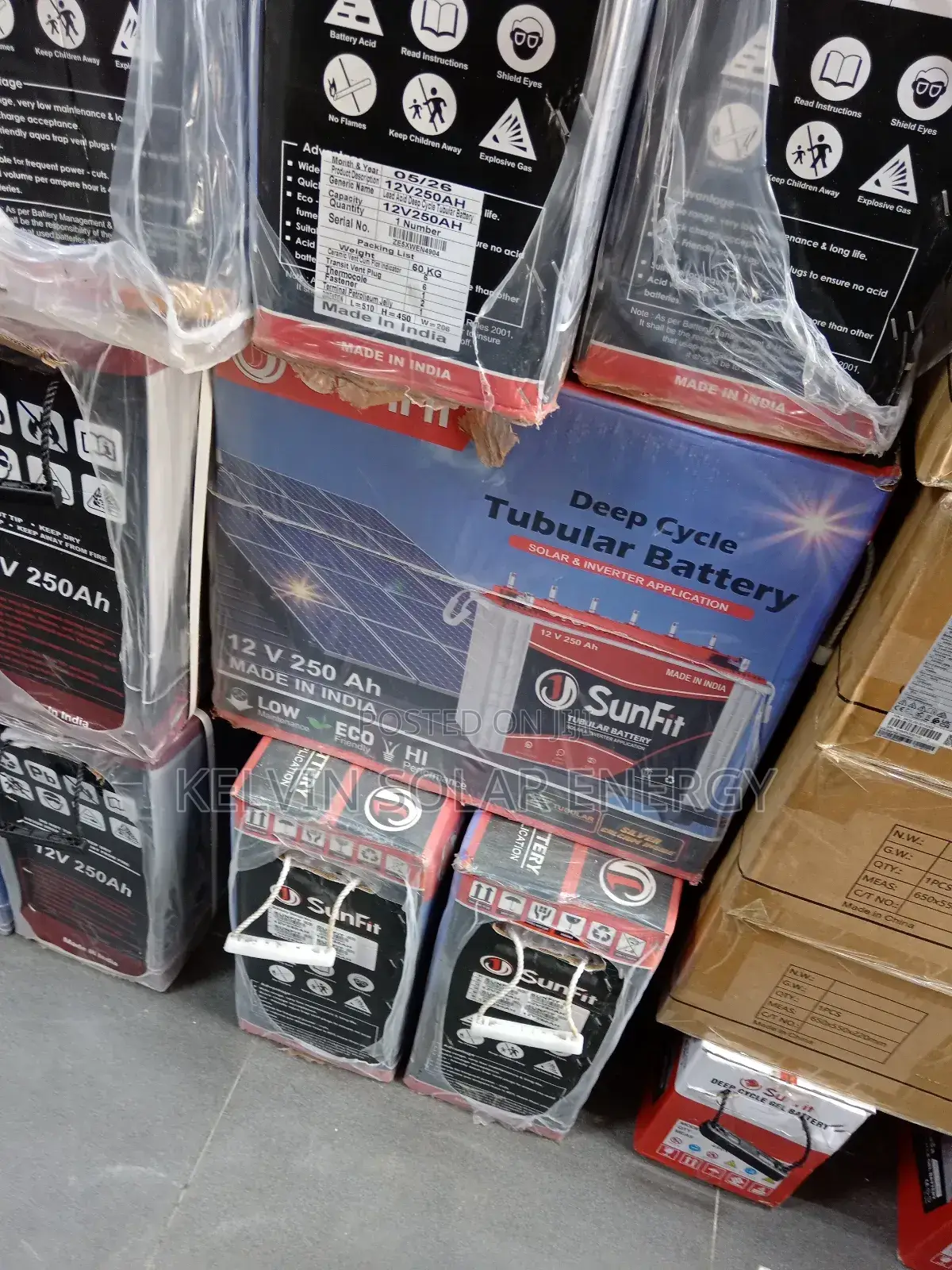 Deep Cycle of Tubular Battery Sunfit 12v