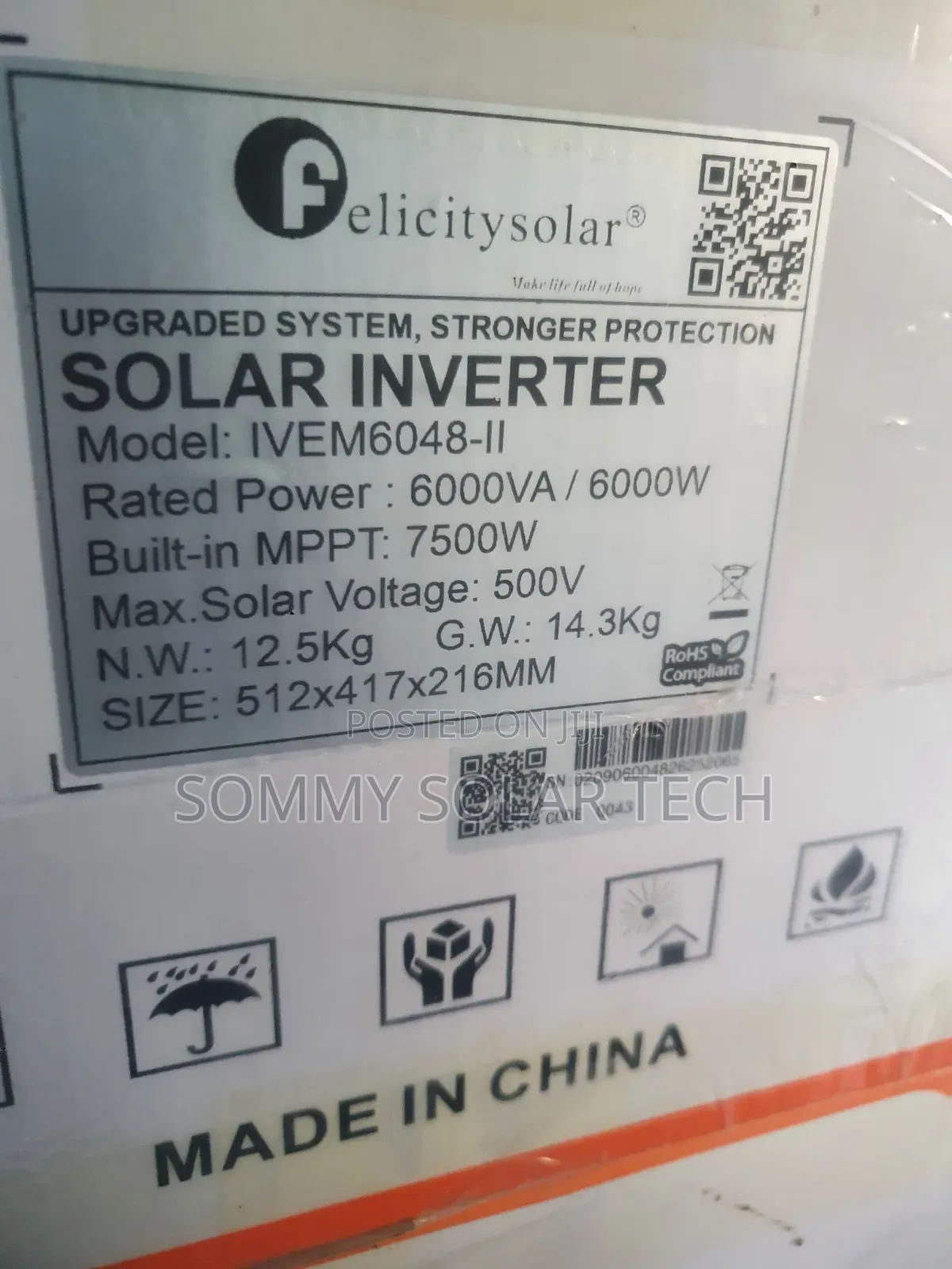 Felicity Hybrid Solar Inverter 6kva 48v