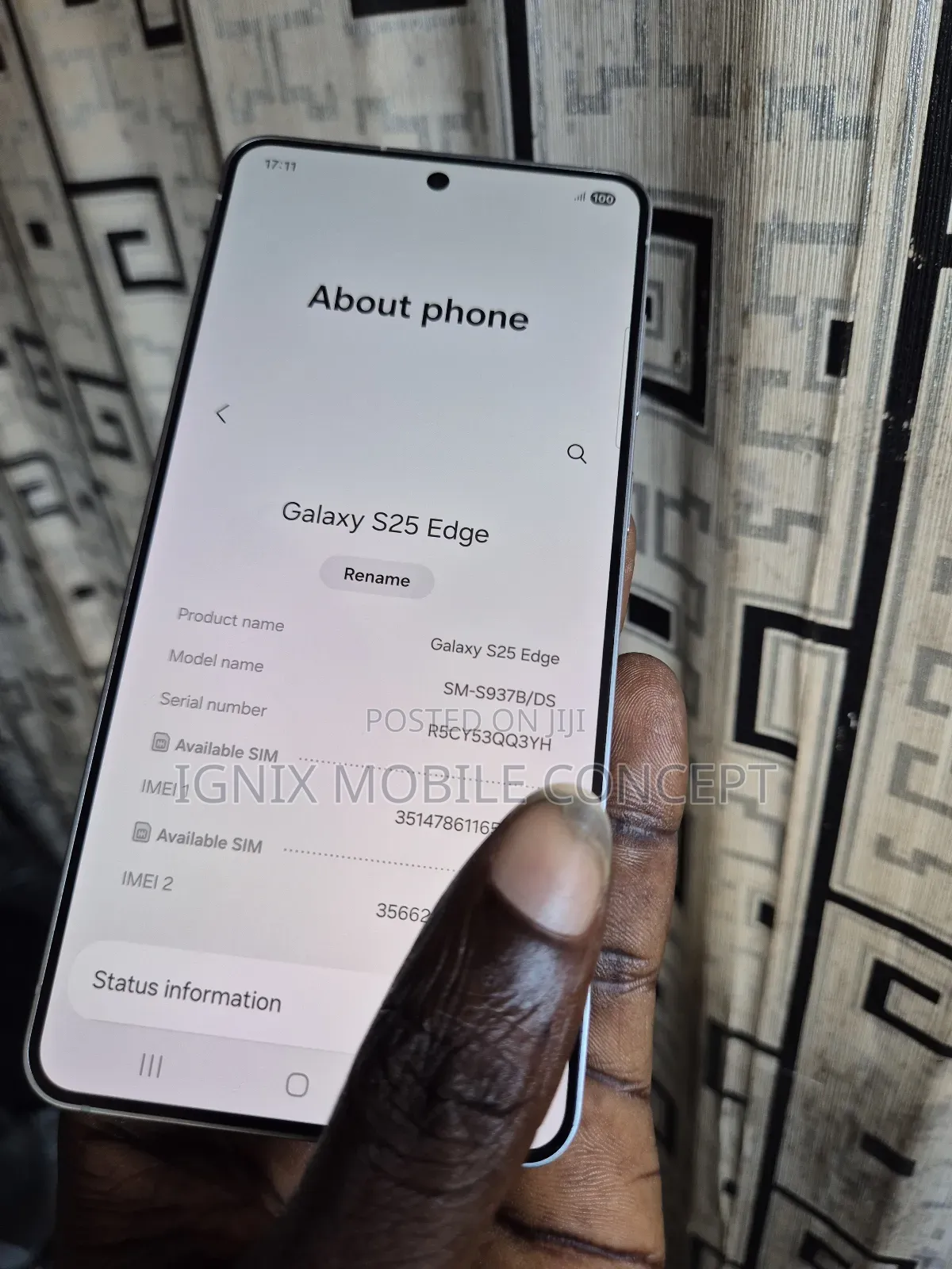 Samsung Galaxy S25 Edge 256 GB Graphite