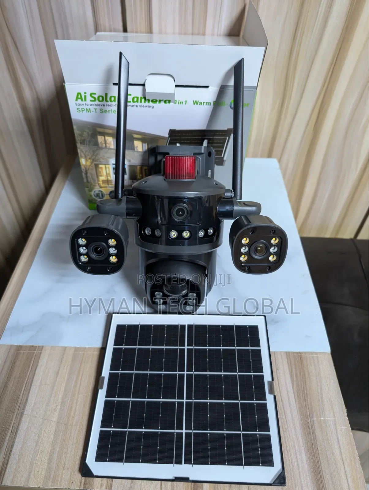 AI Solar Camera 3-in-1 HD Security Camera 4G WiFi Solar Panel