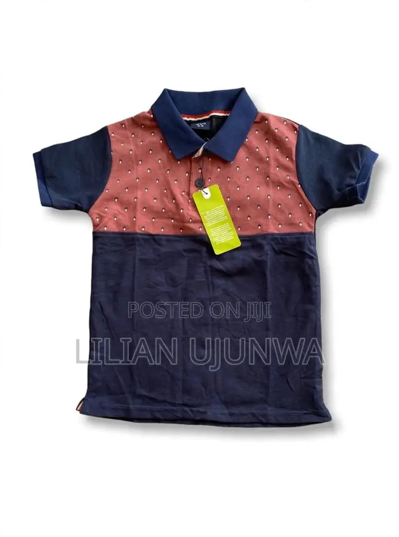 Boys Quality Polo Top Olive/Navy - Age 5/6 7/8yrs