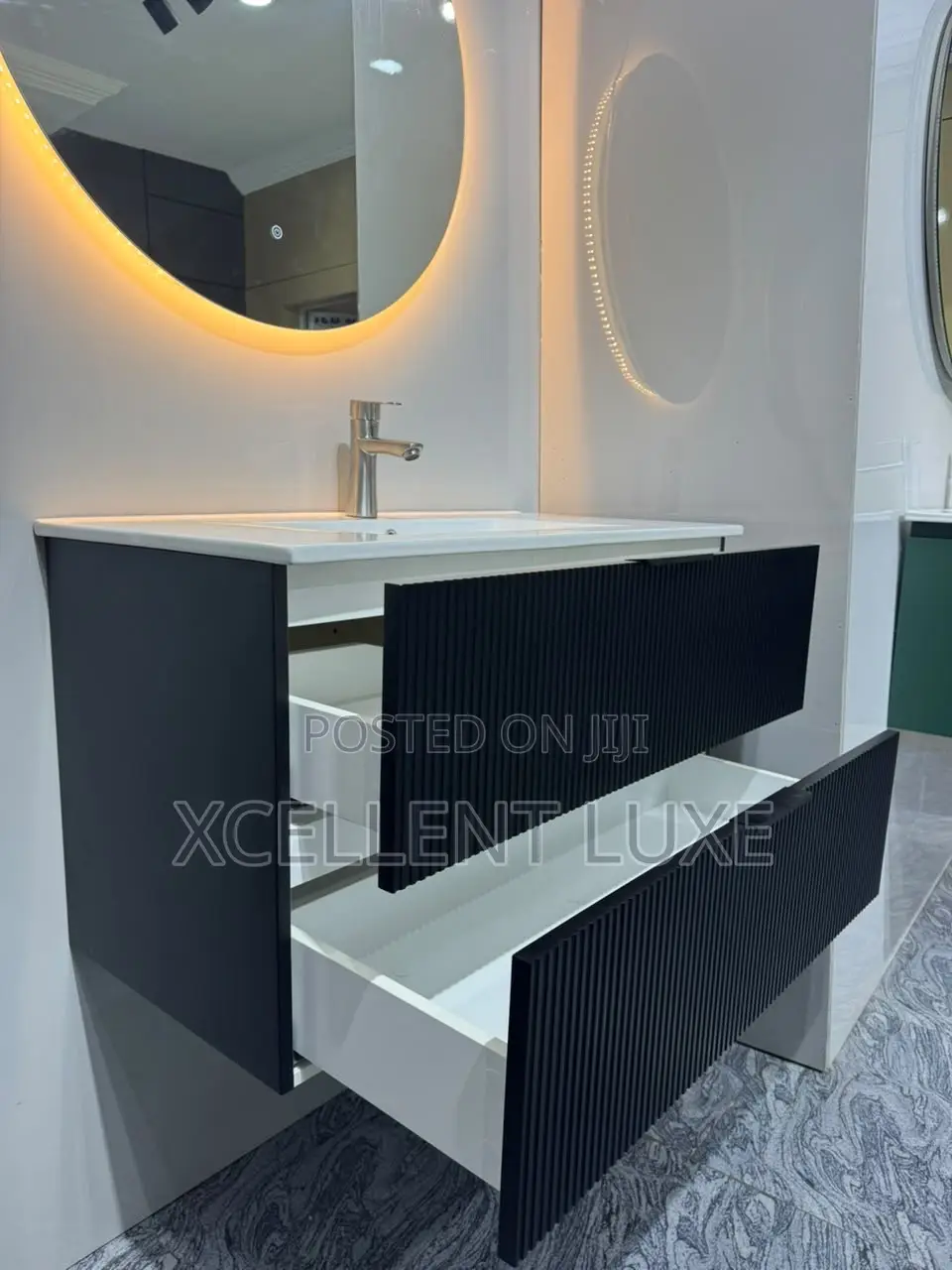 Suspended Bathroom Cabinet Vanity Made With High Density Celuka PVC.