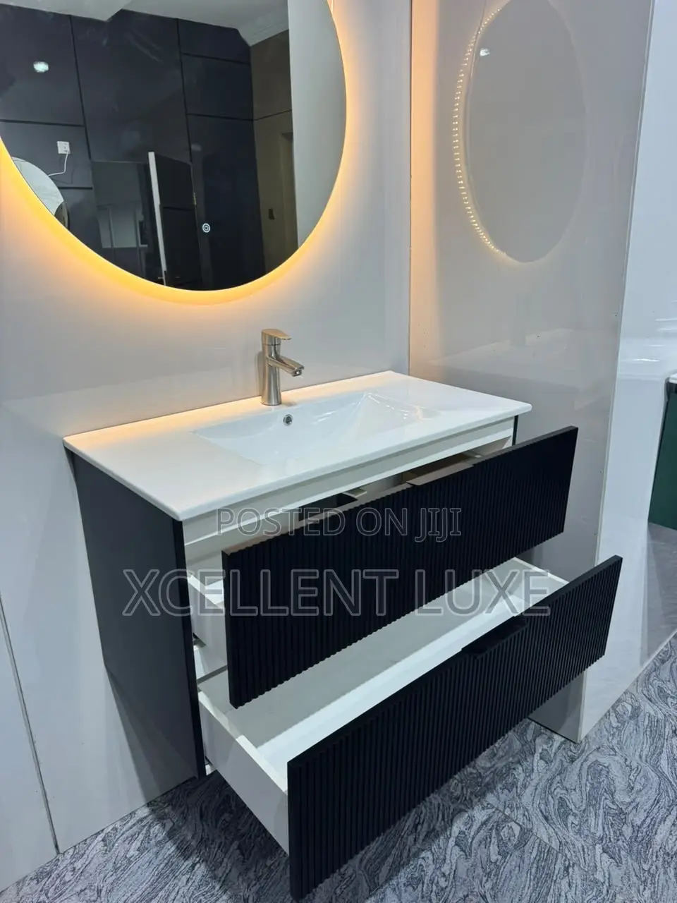 Suspended Bathroom Cabinet Vanity Made With High Density Celuka PVC.