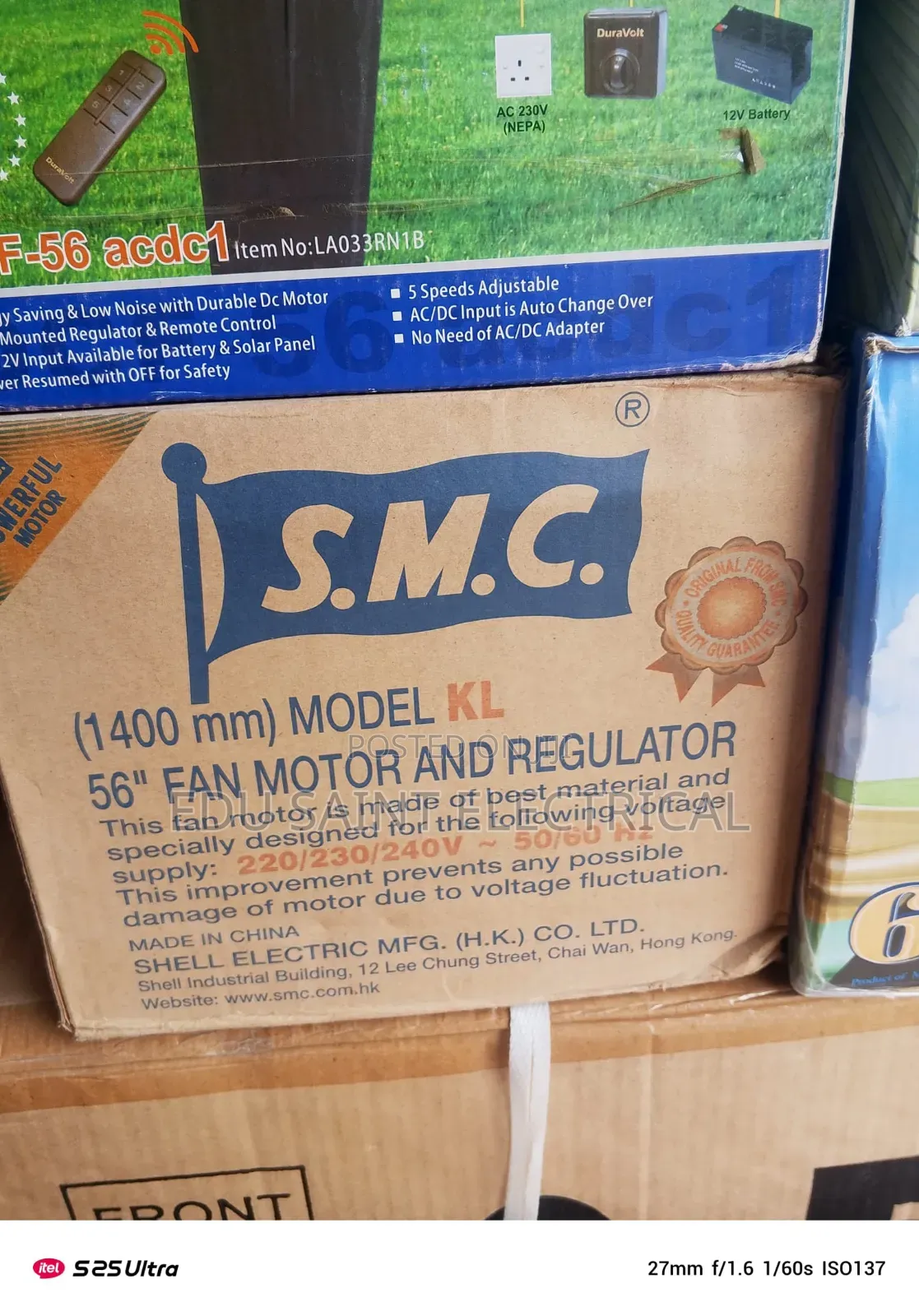 Solar SMS Ceiling Fan