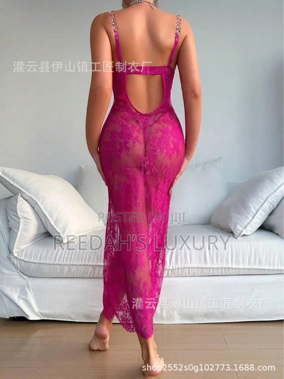 Crystal Bow Lace Seduction Gown