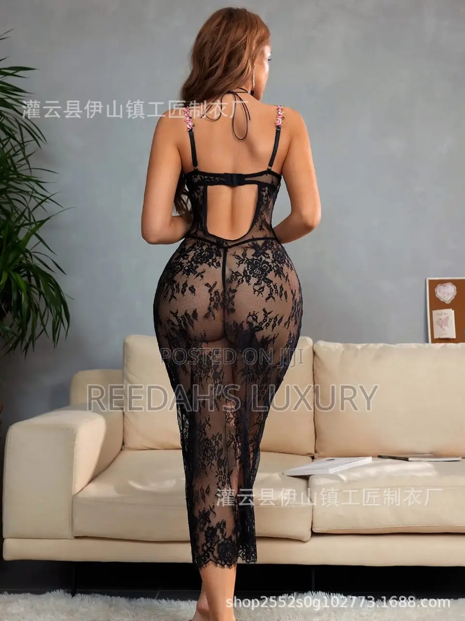 Crystal Bow Lace Seduction Gown