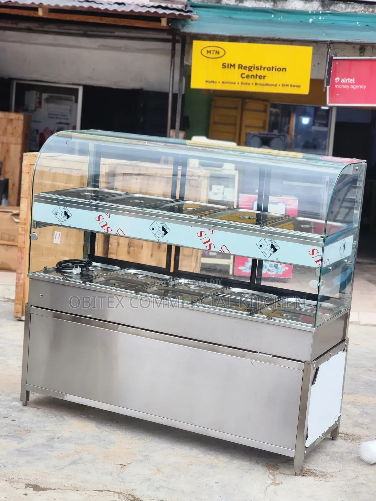 Commercial Standing Electric Food Display Warmer Up and Down 10plates