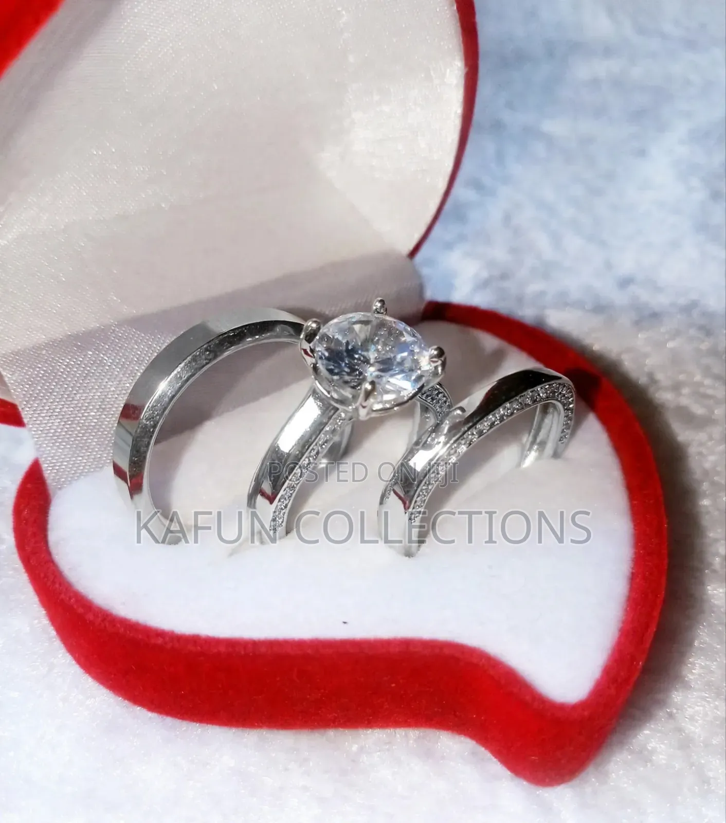 High Quality Silver Plated Zirconia Couples Wedding Rings