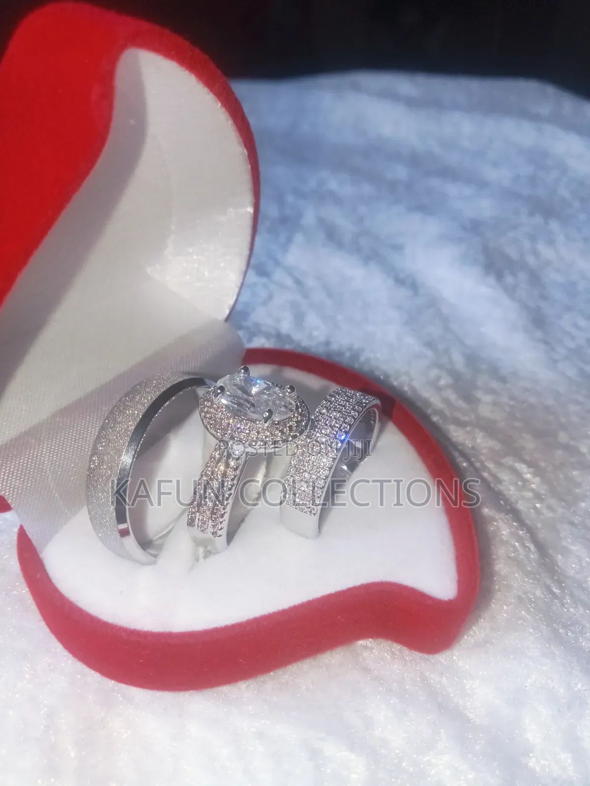 Non-Fading Zirconia and Steel Couple's Ring Set