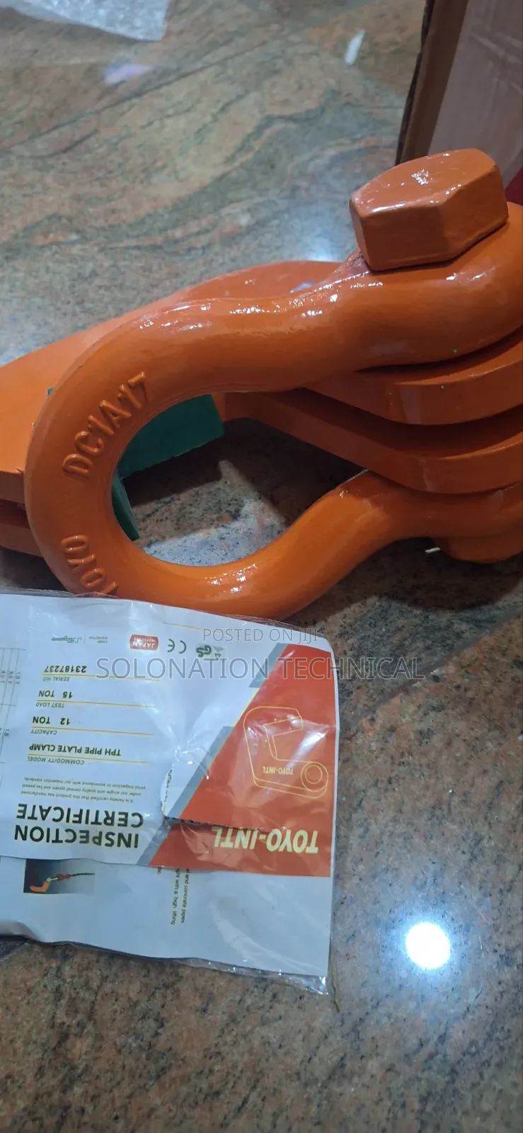 Toyo Pipe Plate Lifting Clamp Clamp 12ton Original Equipment