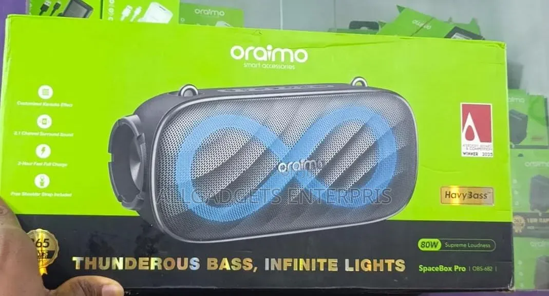Oraimo Spacebox Pro Portable Wireless Speaker 80w Loudness