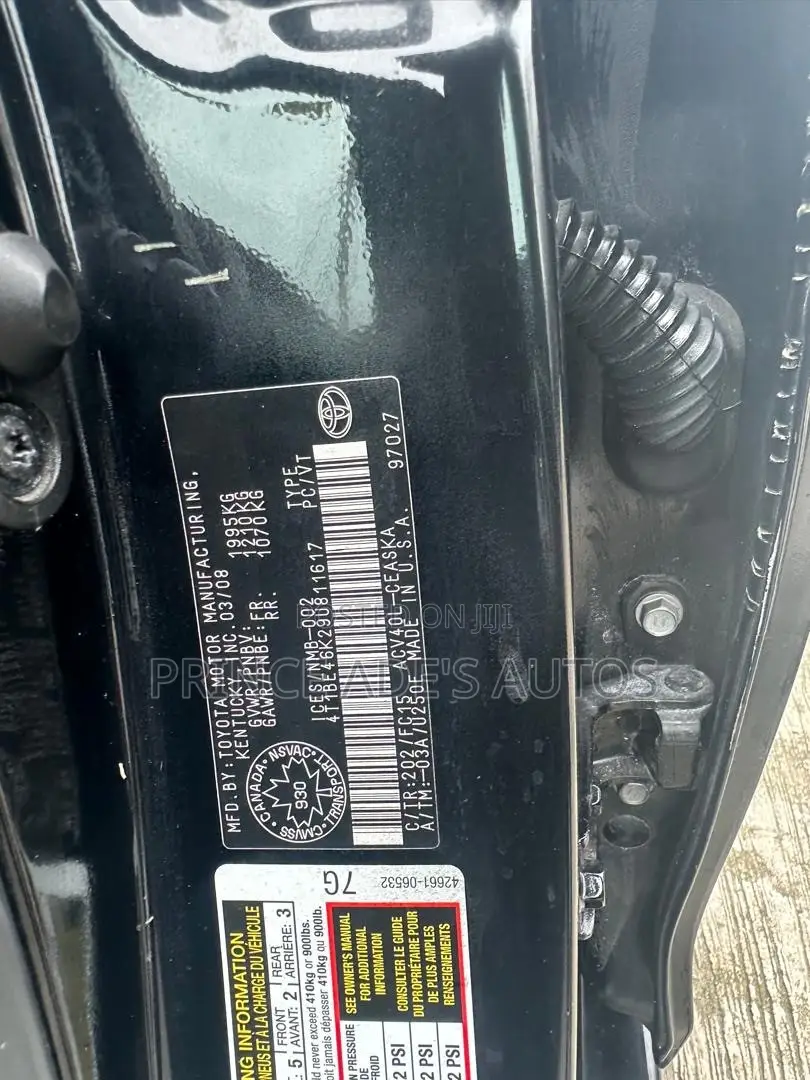 Toyota Camry 2008 Black